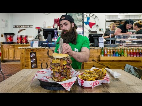 "I HAVEN'T SEEN ANYONE FINISH UNDER 2 HOURS" STOMP'S BURGER CHALLENGE | TEXAS EP.4 | BeardMeatsFood