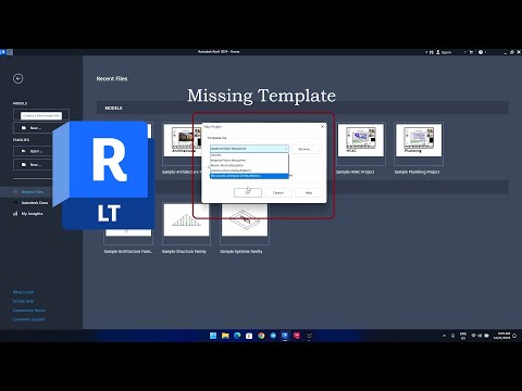 Revit Tutorial 2024 Missing Template