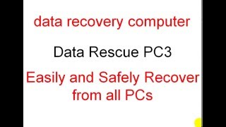 data recovery computer - Data Rescue PC3 - Easily and Safely Recover from all PCs.