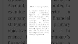 Legal Duties of a Company #Auditor A Comprehensive Guide #financialeducation #accountingeducation