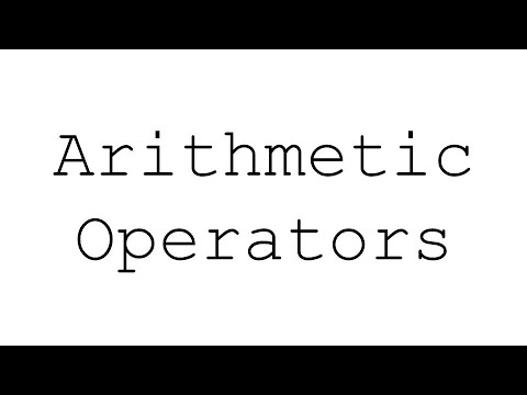 Arithmetic Operators