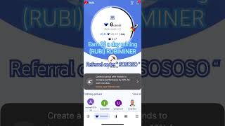 Rubi MINER Use Referral (SOSOSO)10% Boost your RUBI btc mining June 12, 2025