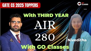 Niveditha AIR - 280, GATE CS 2025 | With 3rd Year - Complete Preparation Journey