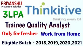 Thinkitive Hiring for fresher | Thinkitive Hiring for 2018 to 2021 Batch | Thinkitive Trainee Hiring