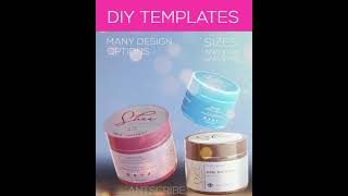 Downloadable Wrap Around Labels For Cosmetic Jars Printable | Minimalist Beauty Packaging Label