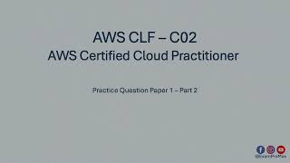 AWS CLF C02 Exam Set 2 #aws #awscertification #awscloudpractitioner