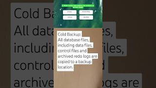 💽 Which Backup Needs a Database Shutdown in Oracle? #ColdBackup