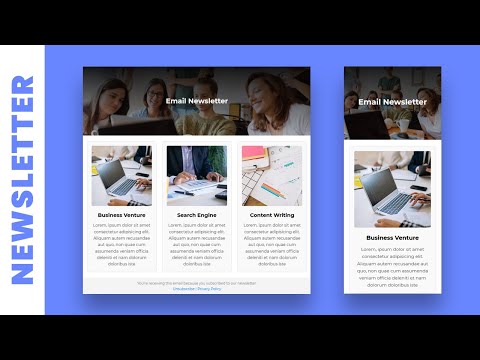 Responsive Email Newsletter Design using HTML CSS | Responsive Web Design