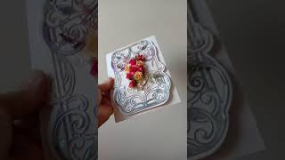 Elegant Wedding card #stampsbyme #howtousedies #scrapbook #paperflowers #paperpad
