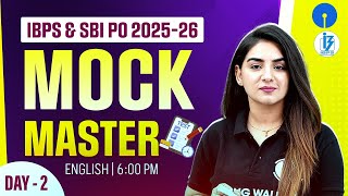 SBI PO / IBPS PO 2025 Preparation | Mock Master | English Mock Test for IBPS PO | by Anchal Ma'am #2