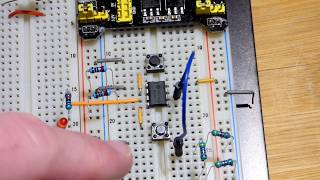 555 timer bistable mode flip flop circuit step by step build by Electronzap