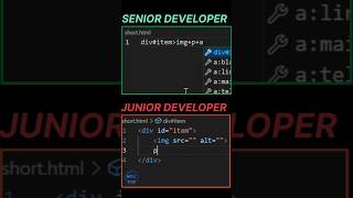 senior developer vs junior Devloper #html #css #coding #viralshorts