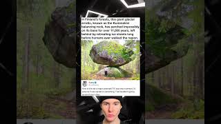 In Finland's forests, this giant glacial erratic, known as the Kummakivi balancing rock,