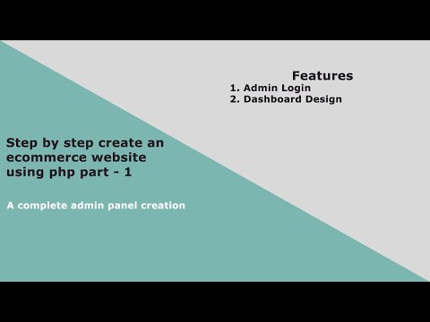 How to create a ecommerce website using PHP part - 1 | step by step website create | E-CODEC