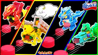 【バトル】キャップ革命ボトルマンの運動会♪ジュースの蓋で神業シューティング対決！コーラマル・アクアスポーツ・ライフルガーディワン・CCレオン・子供向け知育教育★サンサンキッズTV★