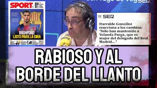 ITURRALDE GONZÁLEZ RABIA EN DIRECTO POR LOS CAMBIOS EN CTA: "LA MUJER DEL DELEGADO DEL REAL MADRID"