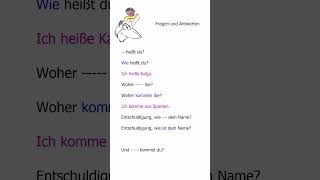Hallo Fragen und Antworten #deutscha1 #lerndeutsch