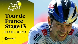 RACE AGAINST THE CLOCK! ⌚ | Men's Tour de France Stage 13 Race Highlights | TNT Sports Cycling