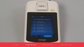 Invitrogen Qubit 4 Fluorometer: Managing Data