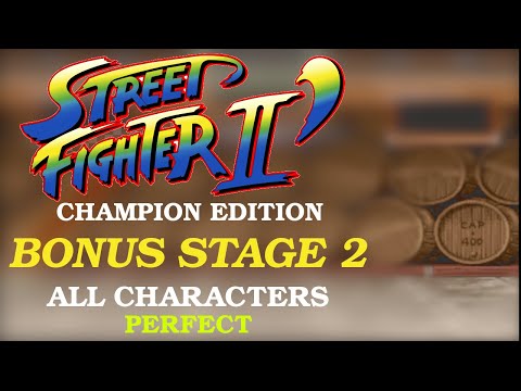 Street Fighter II Champion Edition - Bonus Stage 2 - All Characters Perfect