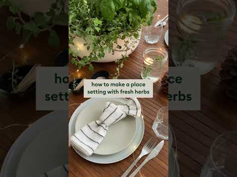 How to Make a Place Setting with Fresh Herbs