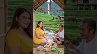 Heavy Rain Accompanies Lunch at the Hut#rain #asmrrain#ai