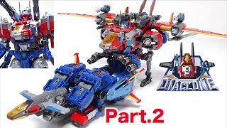 無限のバリエーション合体！【ダイアクロンDA-109 ダイアバトルスX-1 Part.2】 ヲタファの変形合体レビュー  / Diaclone DA-109 Dia-Battles X-1