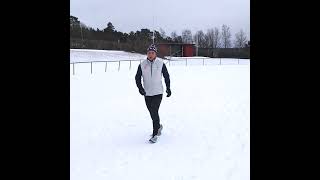 Visually impaired paralympian Zebastian Modin testing to run with our digital guide system