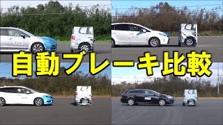 【レヴォーグ、プリウスα、ジェイド、アベンシス】自動ブレーキテスト一斉比較