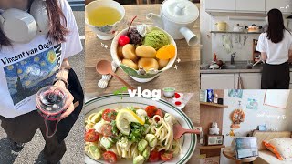vlog》予定のない休日を満喫する社会人の記録🧺｜冷製パスタ・冷やしみたらし🍡｜おうち時間の過ごし方⏳