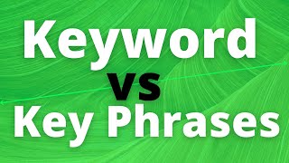 keyword vs key phrases - SEO Basics #shorts #keyword