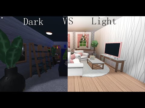 Dark vs light Bloxburg livingroom (Roblox Bloxburg)