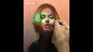 Alla prima oil painting (2 hours) #allaprima #allaprimaportrait #oilpainting #oilportrait