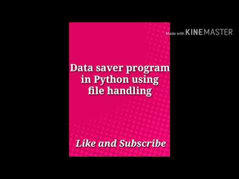 Record Saver Program in Python using File Handling