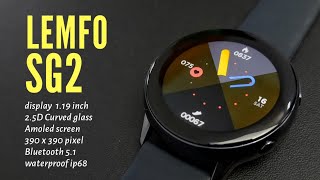 LEMFO SG2 Smartwatch - Amoled full round screen 390x390 pixel