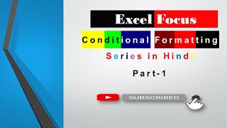 Conditional Formatting Series Part-1 in Hindi ||  Beginners to Advance Series