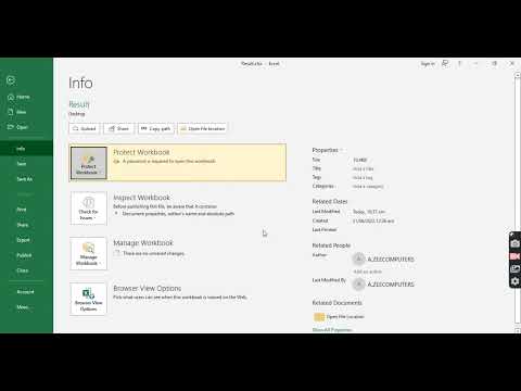 Add password in Excel file