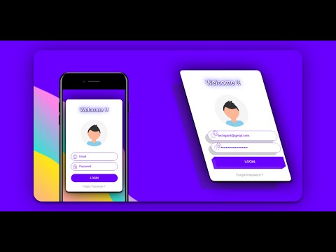 3D Login Form Responsive Using HTML & CSS & Javascript (Jquery)