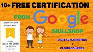 Google Free Course and Certificate | Google Skillshop |Digital Marketing cloud courses #freecourses