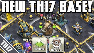 New TH17 Base with CRAFTING STATION! Crafted Defenses Hook Tower etc! (Clash of Clans)