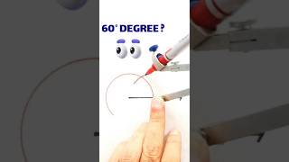 Draw a perfect 60° angle easily with a compass!  #60DegreeAngle #Geometry #MathShorts #EasyMath