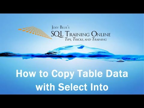 SQL Into - How to Copy Table Data with Select Into Statement - Quick Tips Ep37