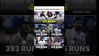 MOST RUNS BY KL RAHUL IN A TEST SERIES 🔥 #shorts #short #viral #cricket #ipl #viratkohli