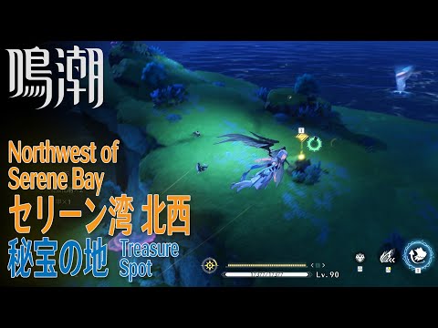 【鳴潮】秘宝の地/秘蔵箱5個/リナシータ/セリーン湾北西 [Treasure Spot,Northwest Serene Bay,Riccioli Islands,WUWA,38644～38648]