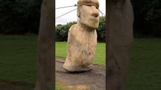 Walking a Moai Statue