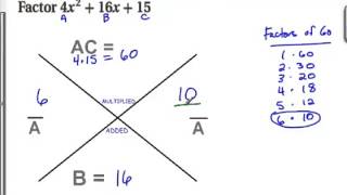 Factoring Using the X Method Part 1