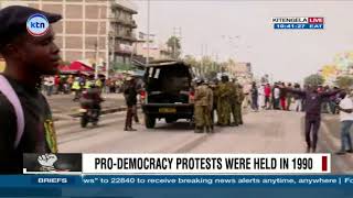 Kitengela youth come out in large numbers for Saba Saba protests