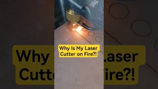 Lasercutters are cool… but fire? Not so much! #lasercutting #troubleshooting #hacker #diytech