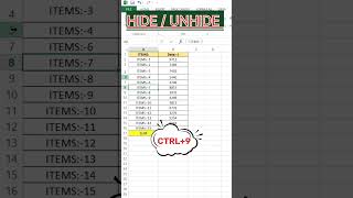 Keyboard Shortcuts to Hide & Unhide Rows in Excel | Excel Tips & Tricks