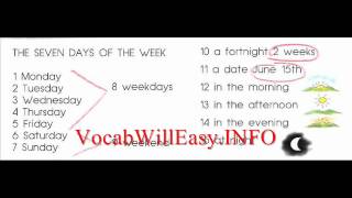 Days, Dates - Picture Dictionary for Kids